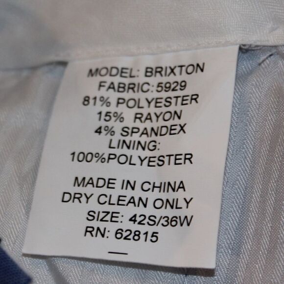 The Savile Row Blue Brixton Pants Men Size 36 - Picture 8 of 12